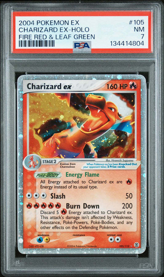 2004 Pokemon EX Fire Red & Leaf Green #105  Charizard ex PSA 7
