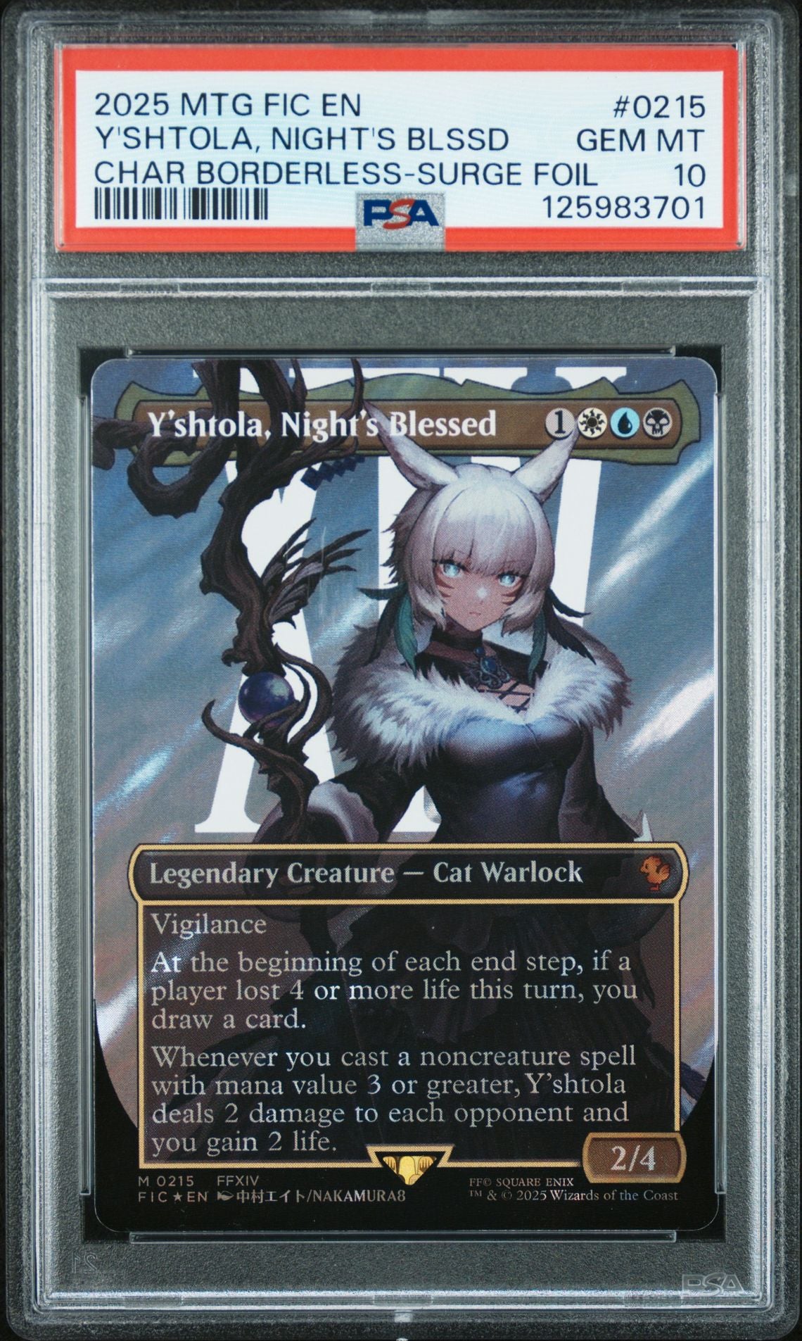 2025 MTG Final Fantasy Y'Shtola Night's Blessed Surge Foil #0215 PSA 10