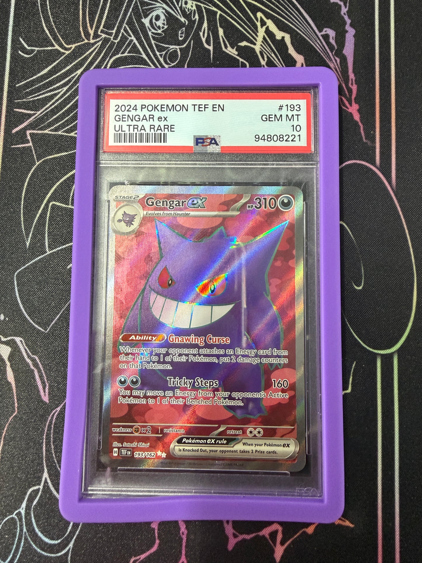 2024 POKEMON TEF EN-TEMPORAL FORCES ULTRA RARE #193 GENGAR EX PSA 10