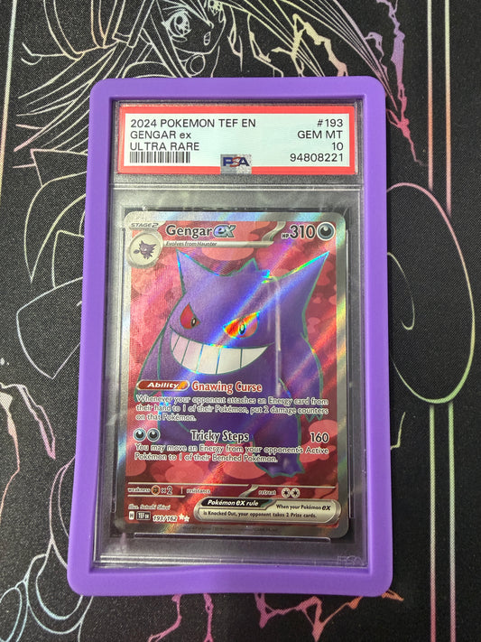 2024 POKEMON TEF EN-TEMPORAL FORCES ULTRA RARE #193 GENGAR EX PSA 10