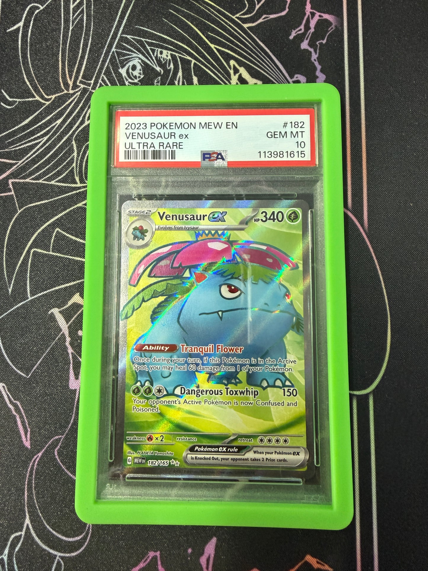 2023 POKEMON MEW EN-151 ULTRA RARE #182 VENUSAUR EX PSA 10