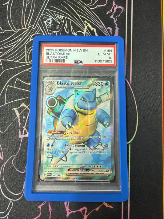 2023 Pokemon SV 151 MEW EN Blastoise ex Ultra Rare #184/165 PSA 10